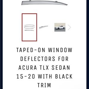 'Acura' Window Visors Black Trim 15-20